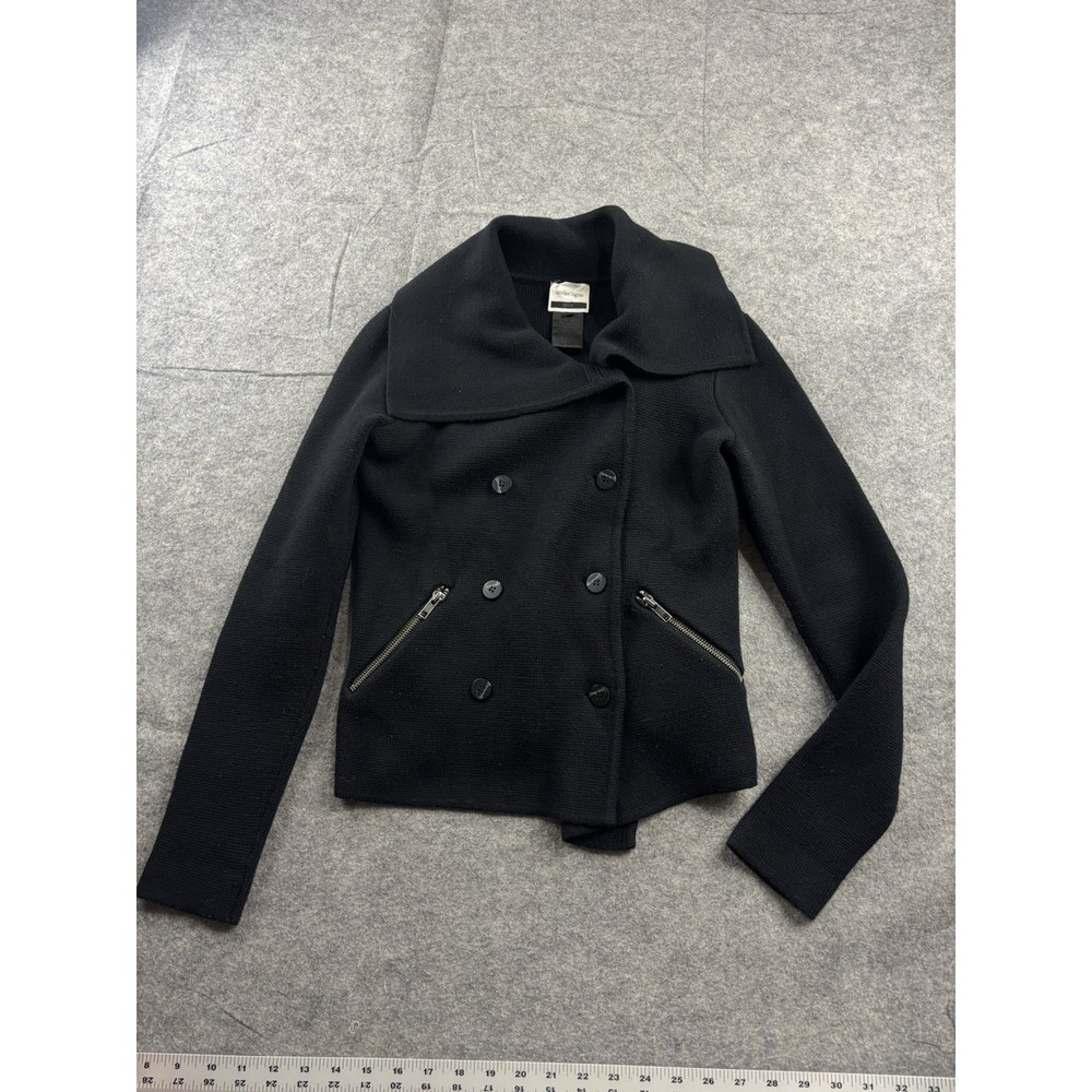 Under.ligne DOO.RI Women S Sweater Knit Double Breasted Jacket Academia Preppy